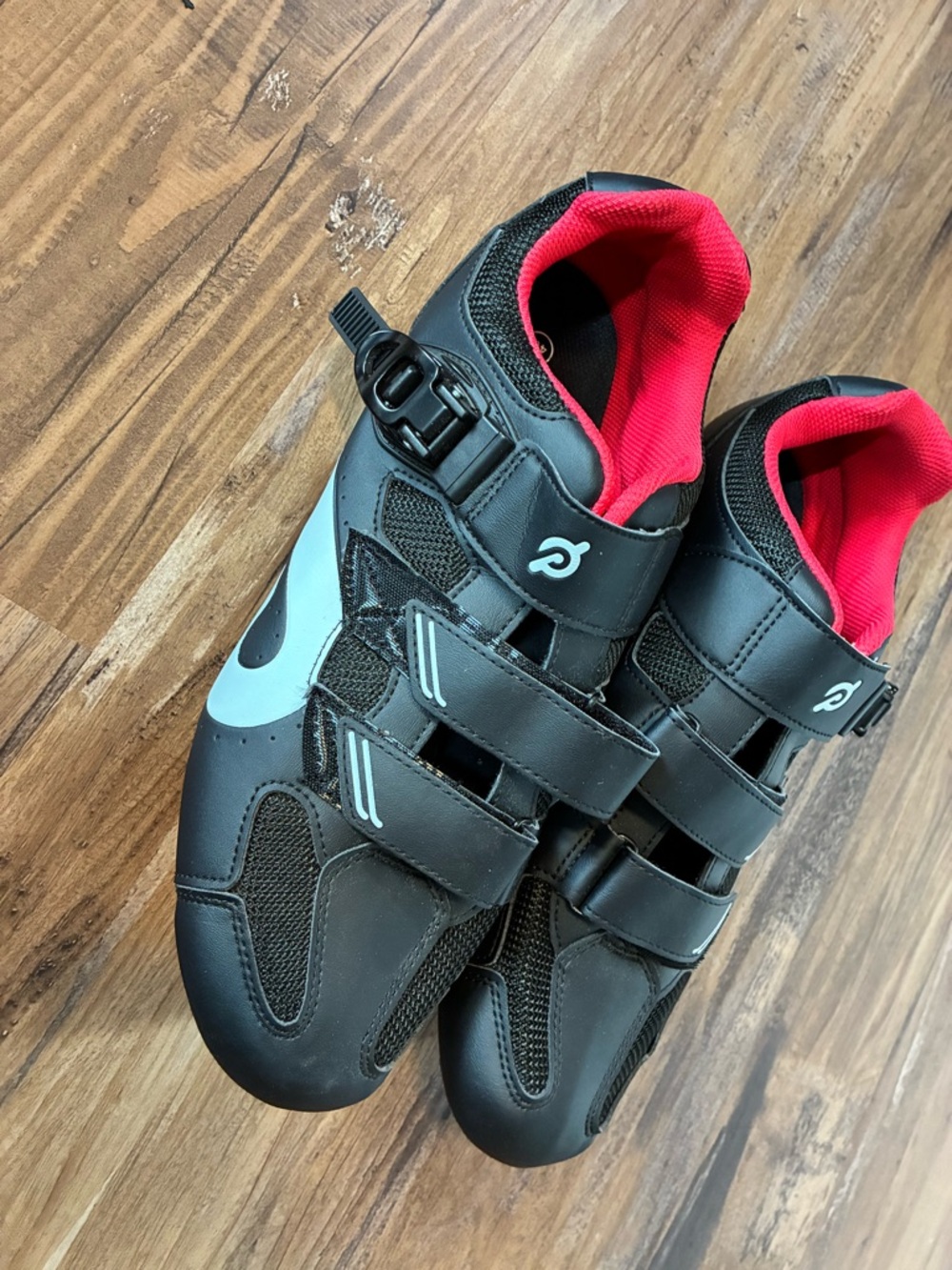 Peloton Men's 48 Cycling Shoes Black Red Accents Spin Bike Workout US size 13.5 - Picture 2 of 10